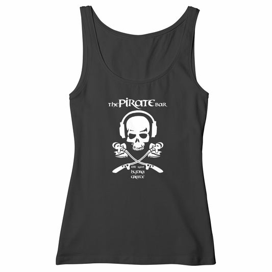 Women's Slim Fit Tank Top - front_black