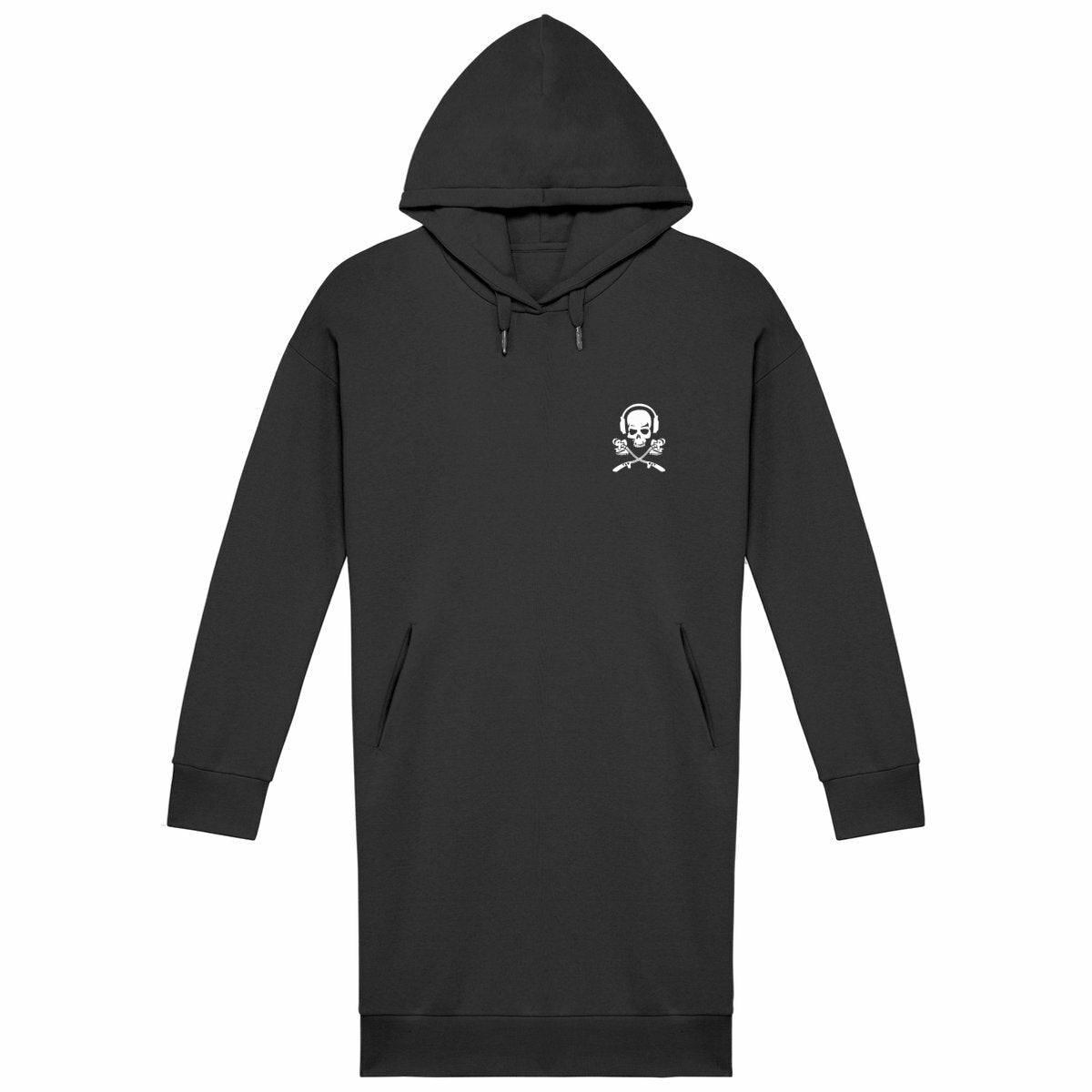 Small Logo Hoodie Dress - front_black