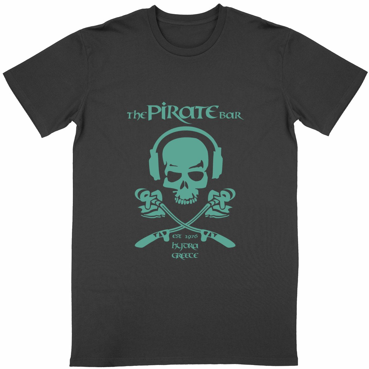 Turquoise Unisex Lightweight T-shirt - front_black