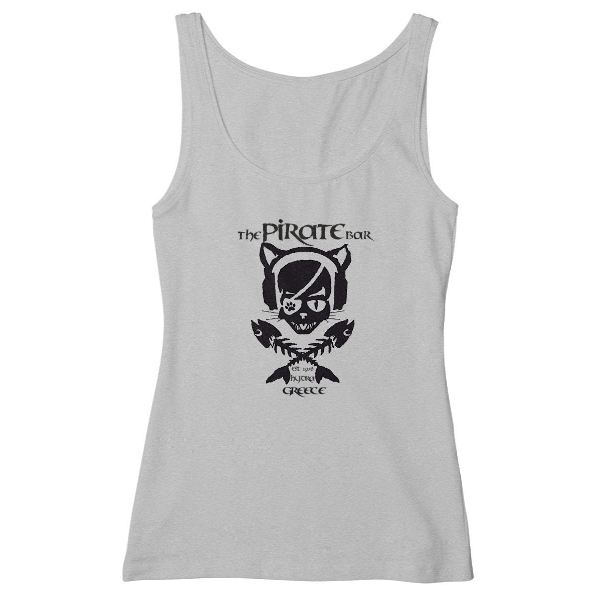 Cat Tank Top - front_heathergrey