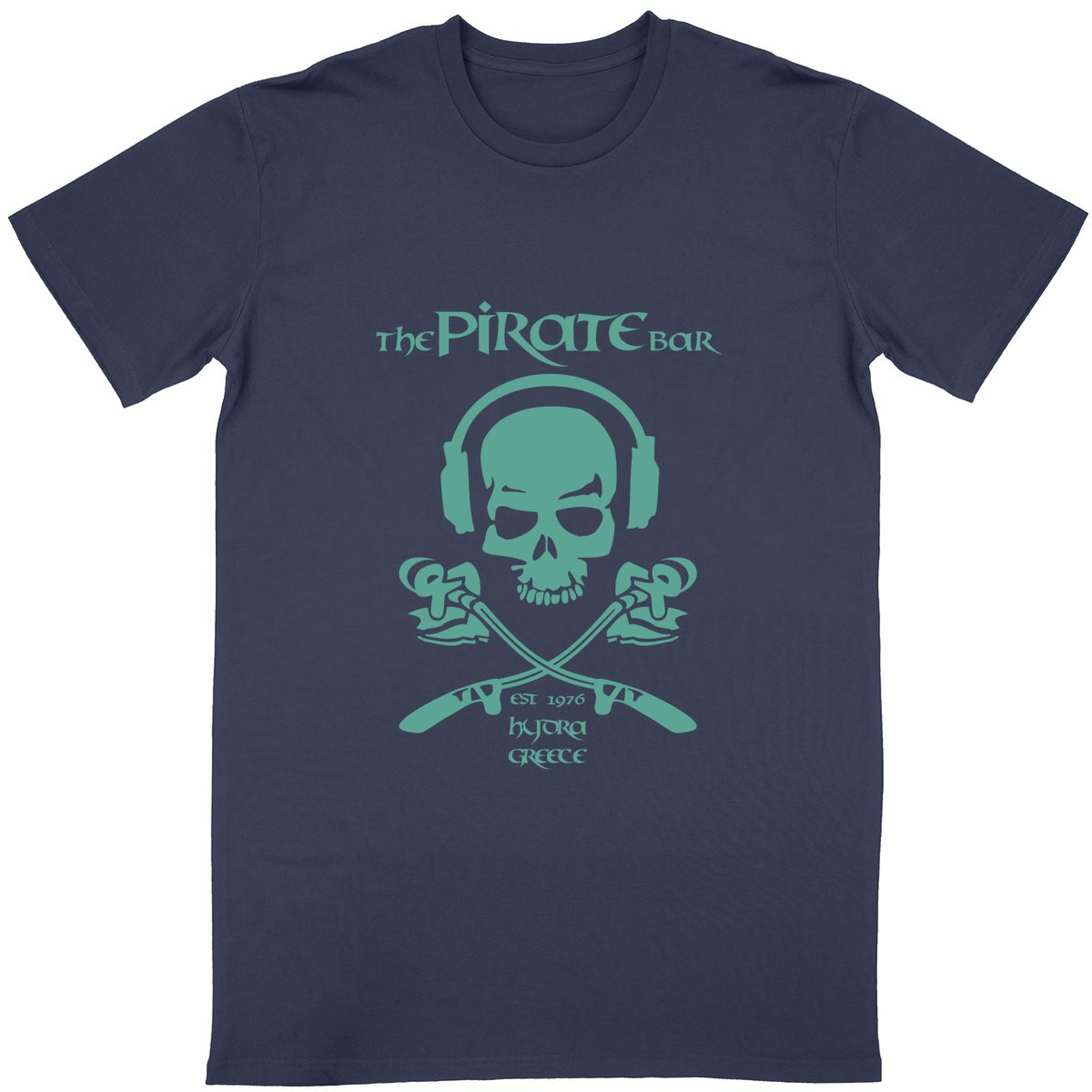 Turquoise Unisex Lightweight T-shirt - front_navy